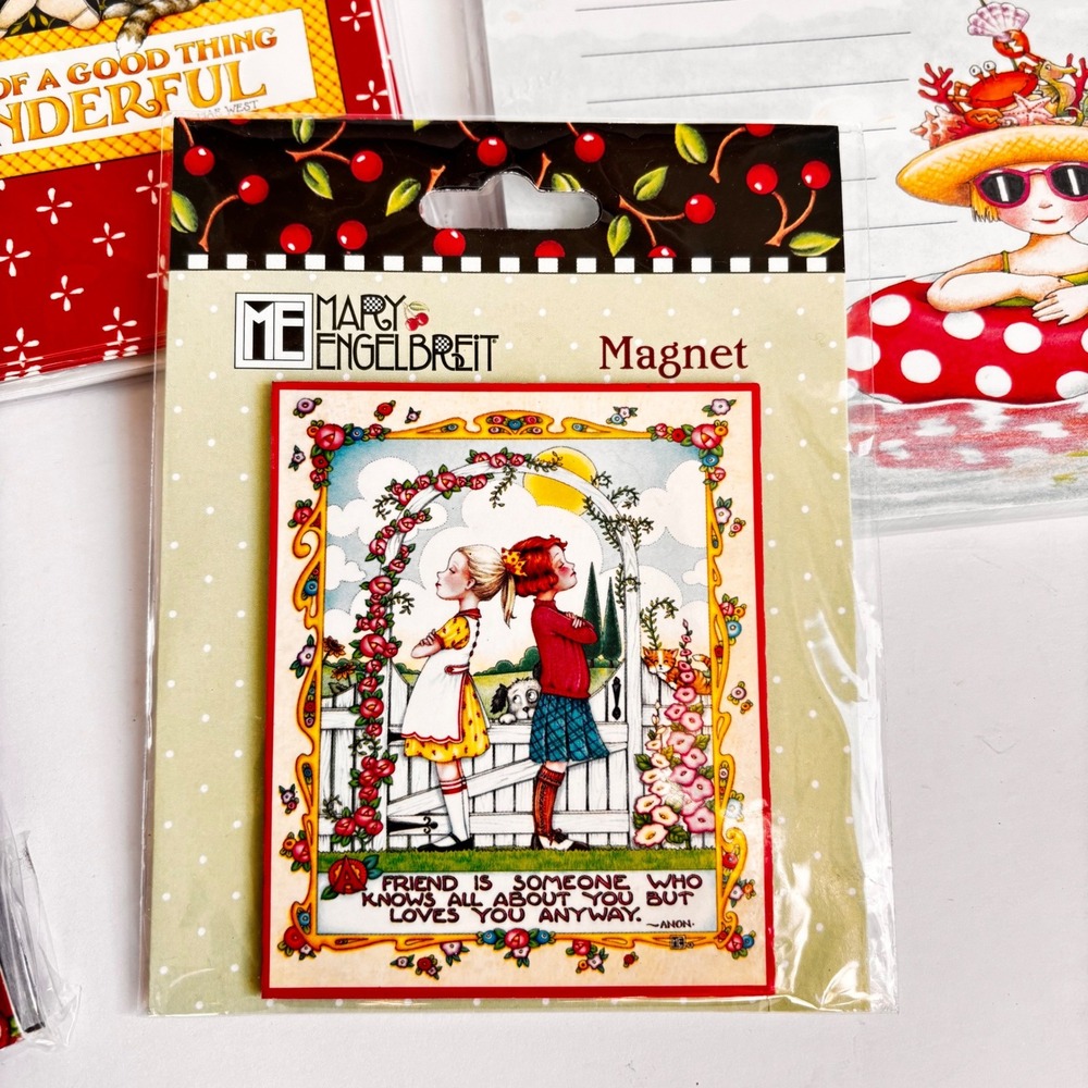 Mary Engelbreit Stationery Lot Note Cards Magnetic Notepad Sticky Notes Magnet - Picture 5 of 8